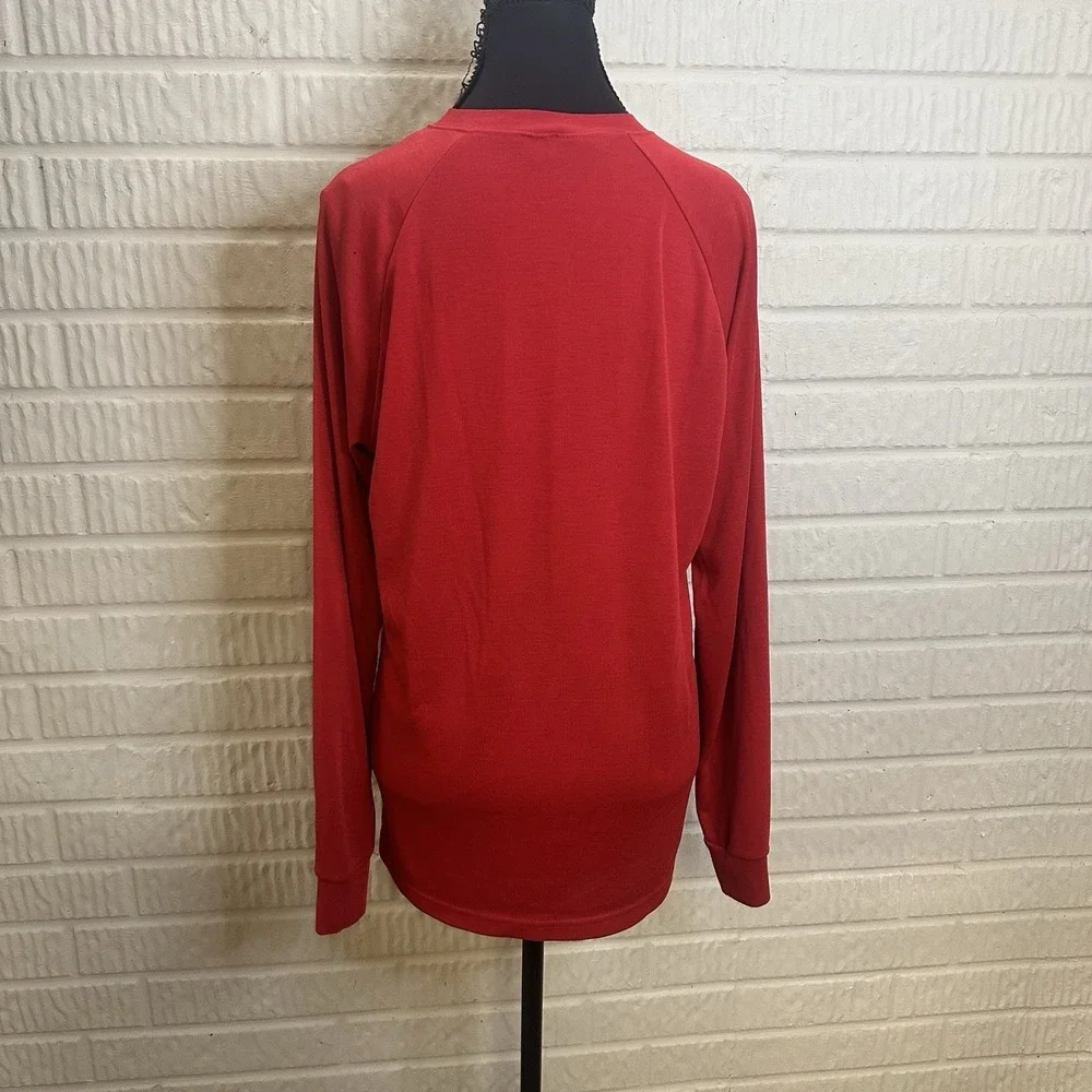 Patagonia Capilene Henley Shirt Mens Large Red Long Sleeve Vintage Made in USA